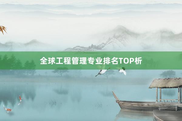 全球工程管理专业排名TOP析